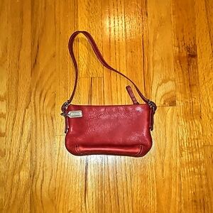 Coach mini red tote purse